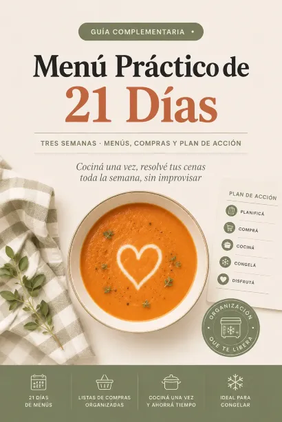 Tapa provisoria del Bono 1 Menú Práctico de 21 Días